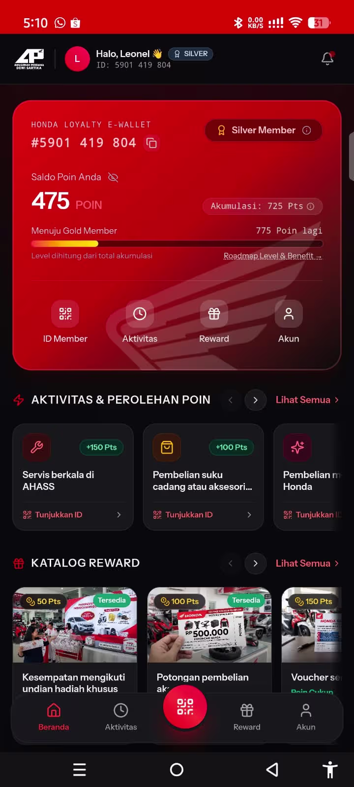 Honda Customer Rewards 2